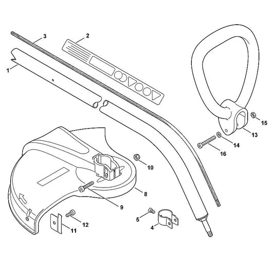 STIHL 4809-710-1704 schacht positie 1 technische tekening