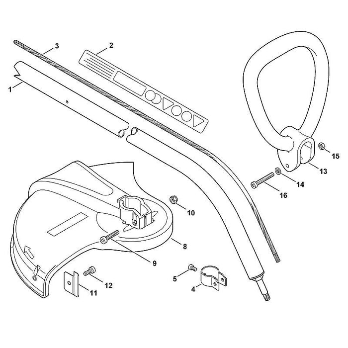 STIHL 4809-710-1704 schacht positie 1 technische tekening