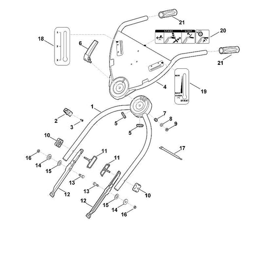 STIHL 9214-261-1305 borgmoer M10 positie 9 technische tekening