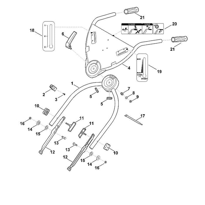 STIHL 9214-261-1305 borgmoer M10 positie 9 technische tekening