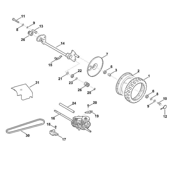 STIHL 6375-706-3310 buis positie 24 technische tekening