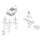 STIHL 6375-007-1000 set trillingsdemper positie 101 technische tekening