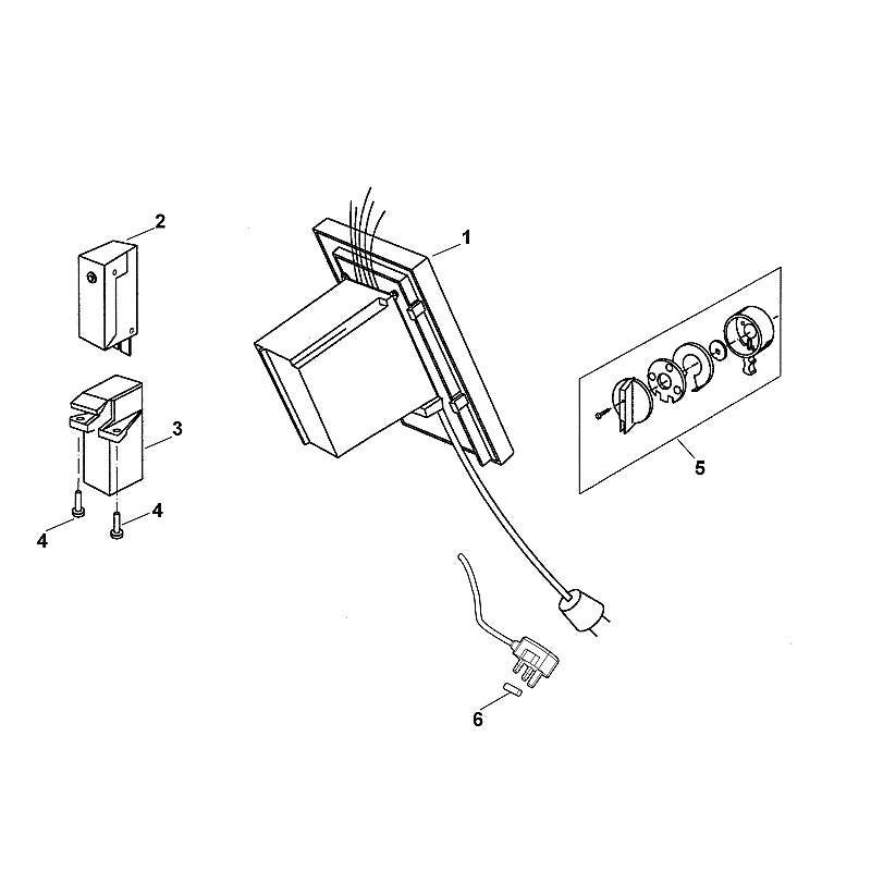 STIHL 6000-430-0530 schakelaar EUR positie 1 technische tekening