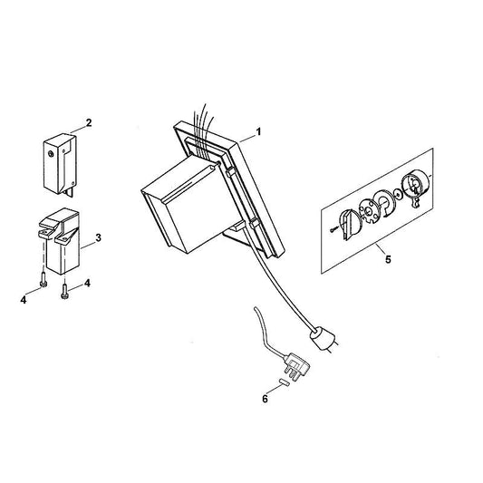 STIHL 6000-430-0530 schakelaar EUR positie 1 technische tekening