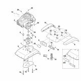 STIHL 6241-967-3801 typeaanduiding HB 445 positie 12 technische tekening
