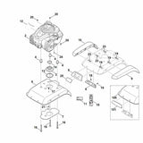 STIHL 6241-967-3811 typeaanduiding HB 445 R positie 12 technische tekening