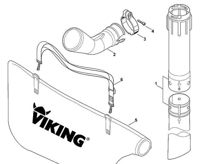 STIHL 4807-760-3501 zuigbuis positie 1 technische tekening