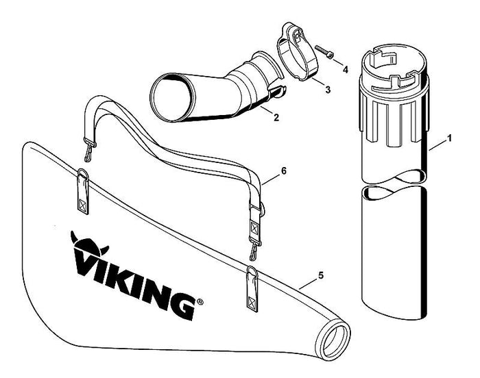 STIHL 4804-708-3500 zuigbuis positie 1 technische tekening