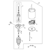 STIHL 0001-600-3700 startmotorrondsel cpl. positie 1 technische tekening
