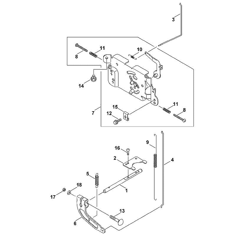 STIHL 0001-104-0501 regelaarstang positie 4 technische tekening