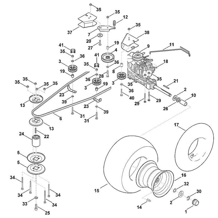 STIHL 6170-640-0100 K46 BM positie 9 technische tekening