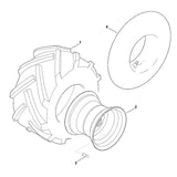 STIHL 0000-704-6703 slang 20x10,0 - 8 positie 4 technische tekening