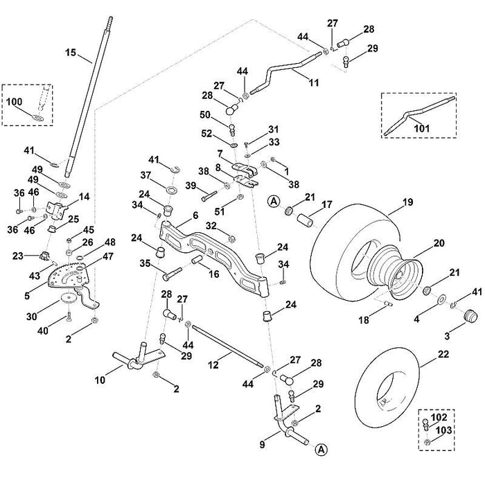 STIHL 6170-703-1721 stang positie 11 technische tekening