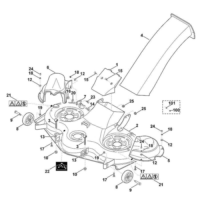 STIHL 6170-760-0901 maaiwerk compl. positie -1 technische tekening