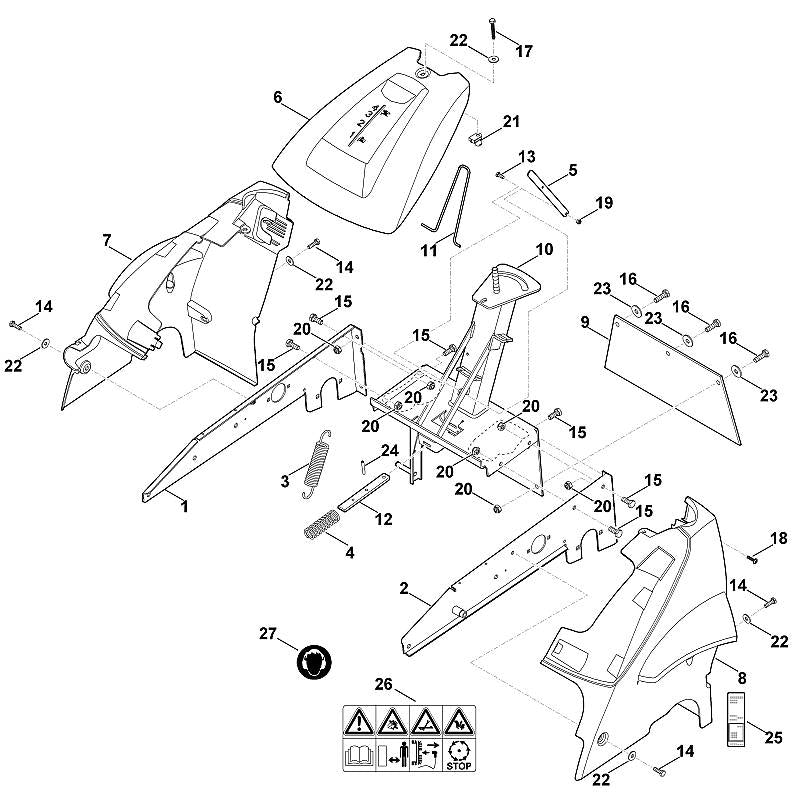 STIHL 6380-760-4210 console positie 10 technische tekening