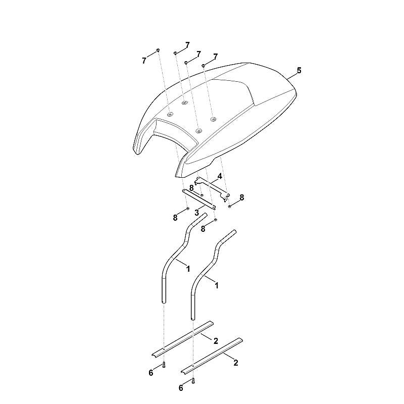 STIHL 6909-706-0800 beschermkap positie 5 technische tekening