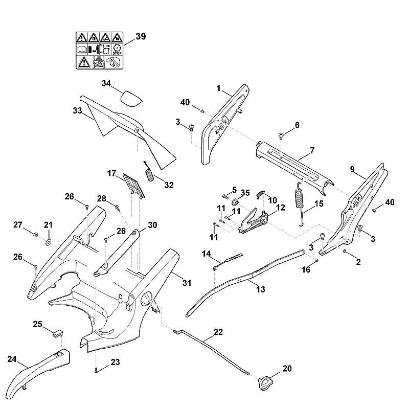 STIHL 6375-703-8800 schakelhendel positie 13 technische tekening