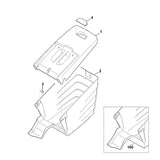 STIHL 6340-703-9607 onderste gedeelte grasopvangbox positie 2 technische tekening