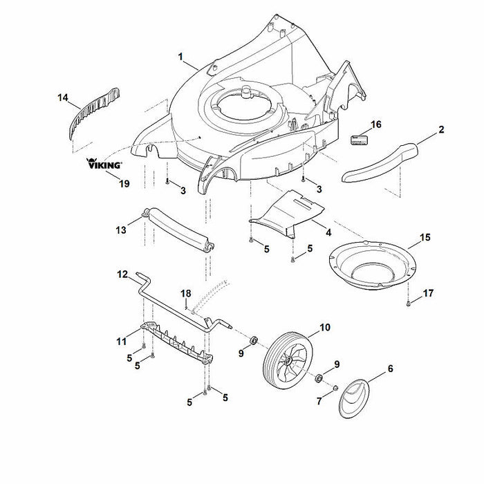 STIHL 6375-700-8520 behuizing positie 1 technische tekening