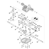 STIHL 0010-007-1004 set transmissie positie 1 technische tekening
