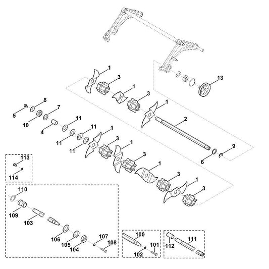 STIHL 6290-711-5800 ring positie 6 technische tekening