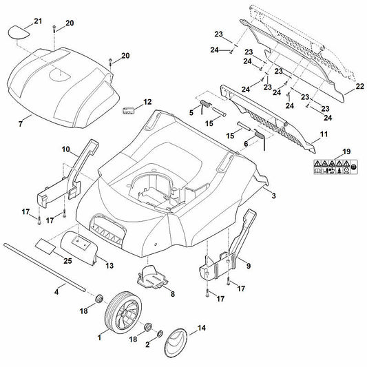 STIHL 6106-704-5110 starlockring positie 2 technische tekening