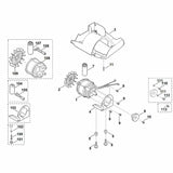STIHL 0000-605-1010 condensator 20µF positie 107 technische tekening