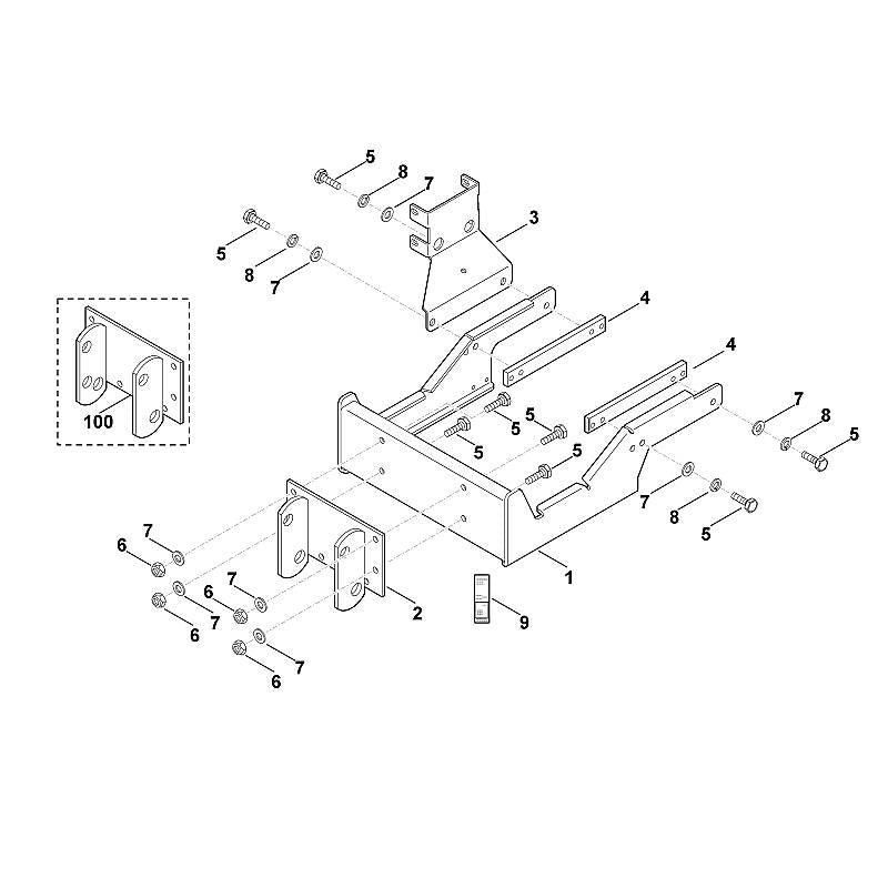 STIHL 6907-730-7116 houder positie 2 technische tekening