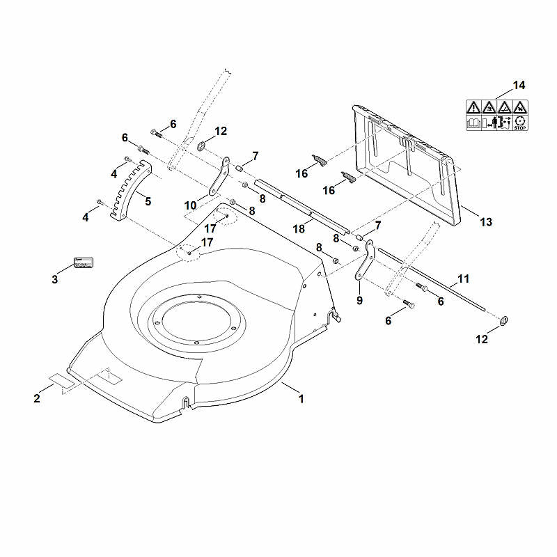 STIHL 9018-318-0960 inbusbout M5x12 positie 4 technische tekening