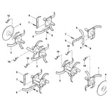 STIHL 6227-710-3106 hakmes compl. rechts positie 5 technische tekening