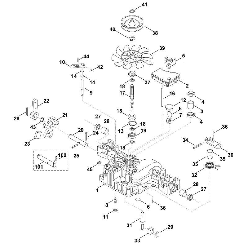 STIHL 0010-643-4400 ventilator positie 39 technische tekening