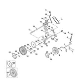 STIHL 6336-703-6700 verstelhendel positie 4 technische tekening