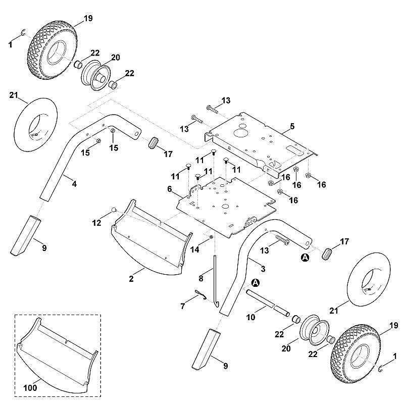 STIHL 6012-706-2800 beugel positie 8 technische tekening
