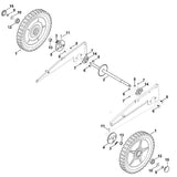 STIHL 6380-700-0430 wiel 420 positie 1 technische tekening