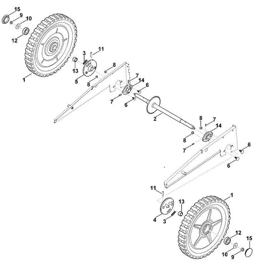 STIHL 9513-003-4662 naadhuls 20x26x16 positie 13 technische tekening