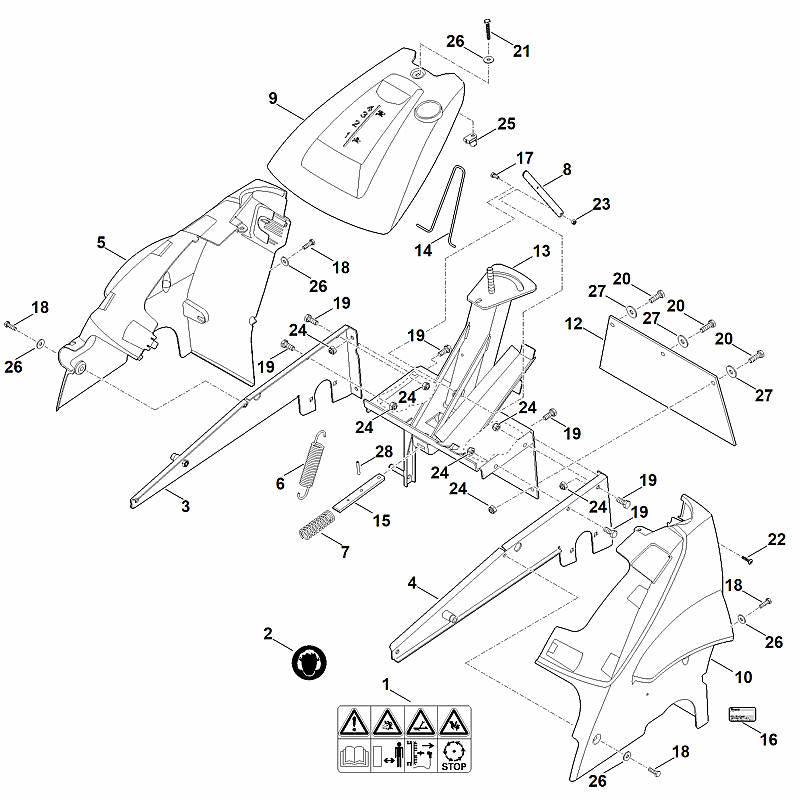 STIHL 6380-760-4215 console positie 13 technische tekening