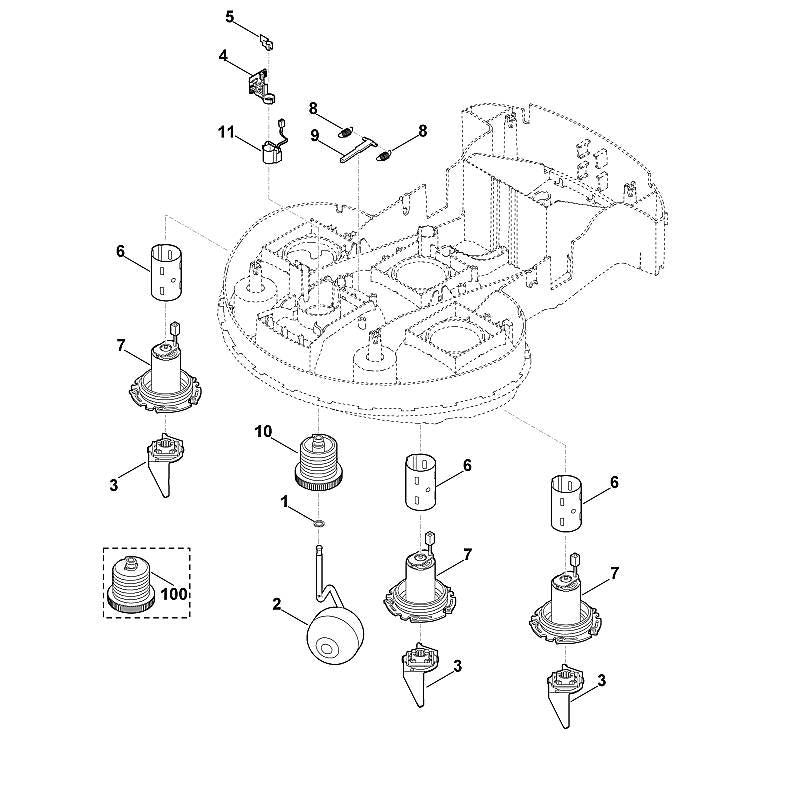 STIHL 6385-763-4201 verstelelement positie 10 technische tekening