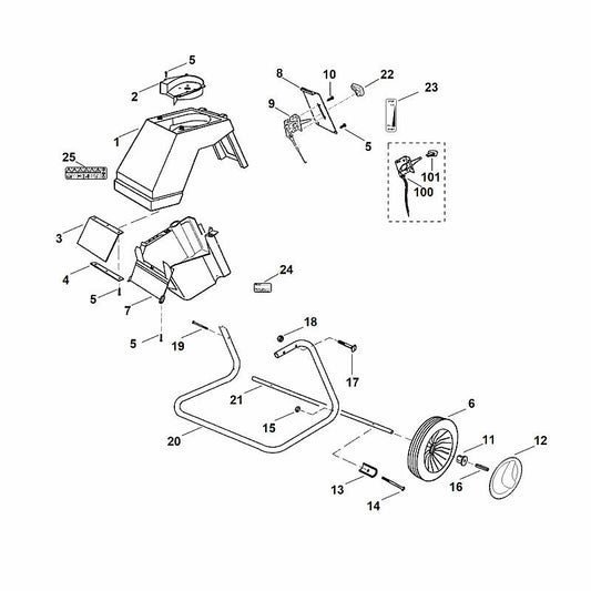 STIHL 4201-703-2800 plug positie 11 technische tekening
