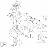 STIHL 6241-820-0205 stootstrip rechts positie 10 technische tekening