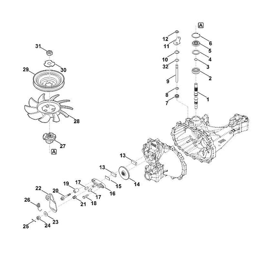 STIHL 6170-007-1800 reparatieset positie -1 technische tekening