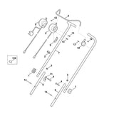 STIHL 6320-430-0410 dodemansschakelaar EUR positie 5 technische tekening