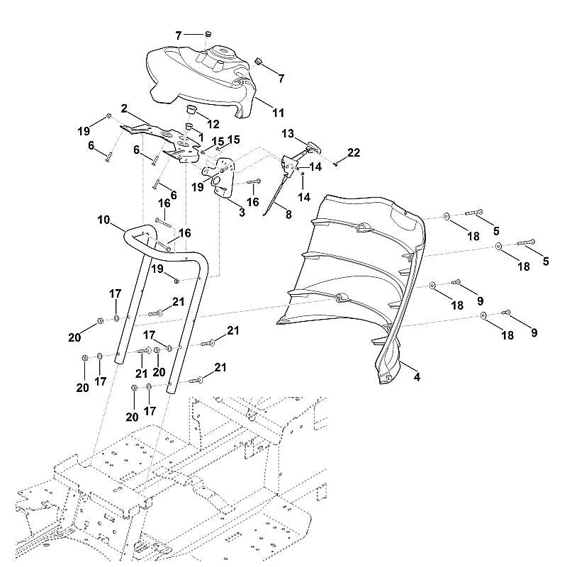 STIHL 6165-706-6210 dashboard positie 11 technische tekening