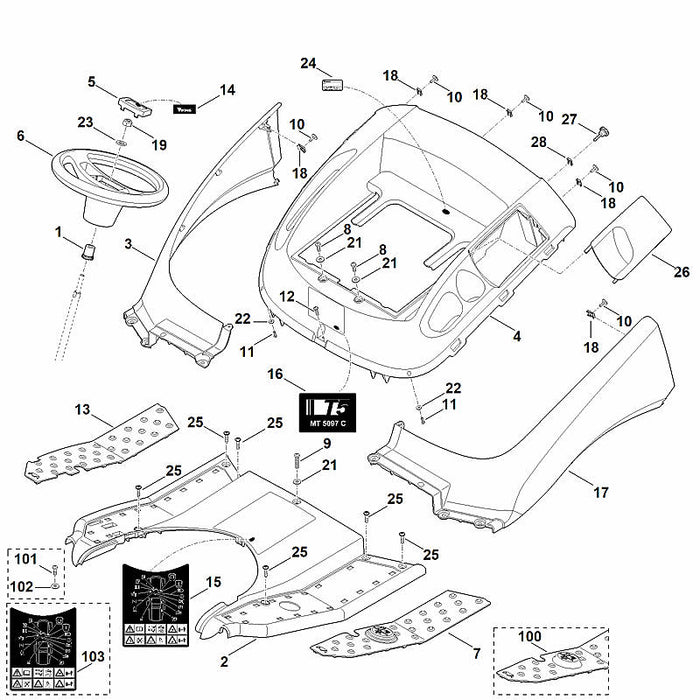 STIHL 6160-780-2090 afdekking compl. positie 2 technische tekening