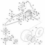 STIHL 6165-704-2120 V-riem positie 17 technische tekening