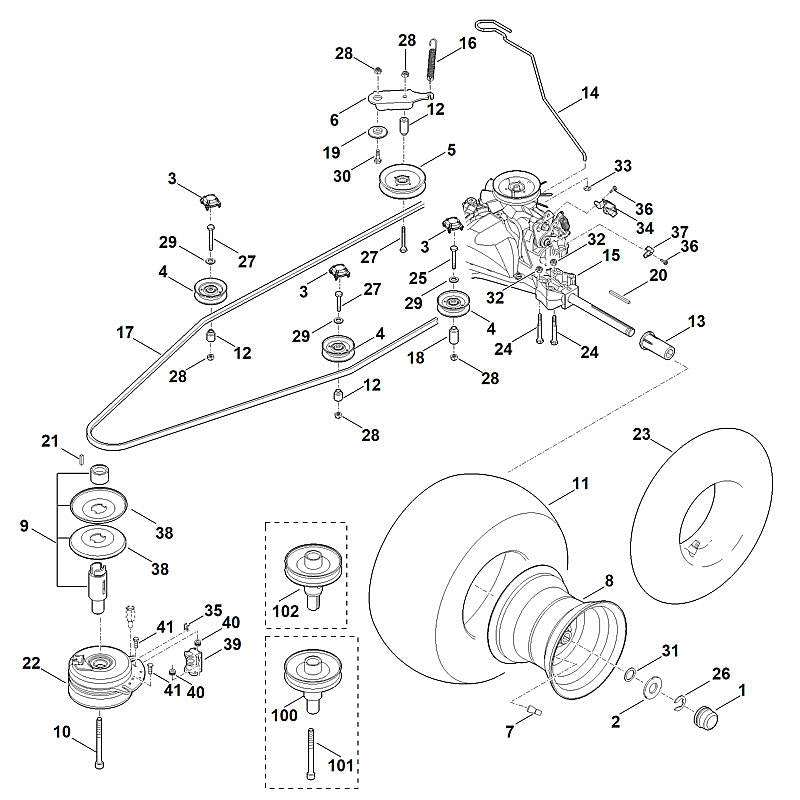STIHL 6170-640-0130 T3-CHBF-2X3C-1TX4 positie 15 technische tekening