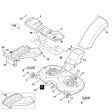 STIHL 6170-706-0856 beschermkap links positie 4 technische tekening