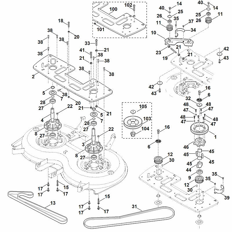 STIHL 6170-701-5111 lagerplaat positie 2 technische tekening