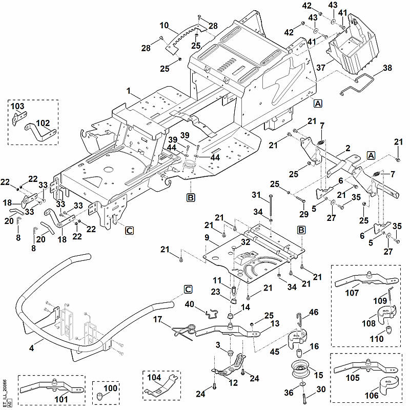 STIHL 6165-704-1810 pen positie 11 technische tekening