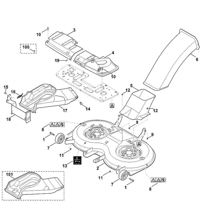 STIHL 6170-760-0922 maaiwerk compl. positie -1 technische tekening