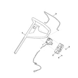 STIHL 6320-430-0435 dodemansschakelaar positie 1 technische tekening